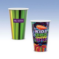 Tall 16oz-Reusable White Plastic Cup-Hi-Definition Full-Color, Top-Shelf Dishwasher Safe